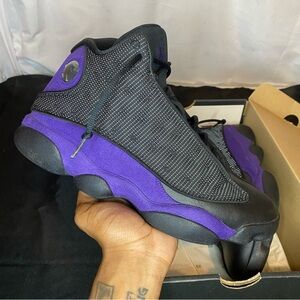 Jordan 13 Court Purple Size 10 With Box And Free Bape Socks